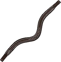 Vista 3 de Exion - Correa de piel curvada acolchada cuadrada con costuras elegantes, para caballos, banda ecuestre, tamaño completo, mazorca, encima, poni