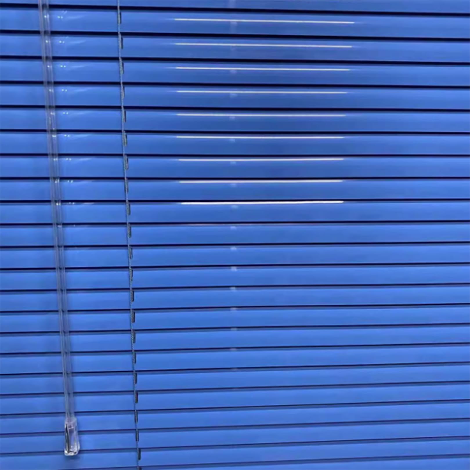 Aluminium Metal Venetian Blinds Slat Home Office Blind Window Thin Slats Kitchen Blinds Blackout Shutters Child Safe Home Blue, Customisable (140×200cm)