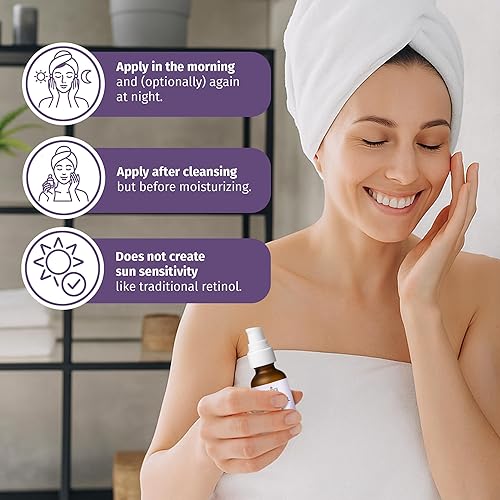 Miniatura 6 de Reviva Labs Suero Bakuchiol  Suero alternativo al retinol natural para la cara con alfalfa y extracto de alcachofa  Fórmula vegana hidratante para