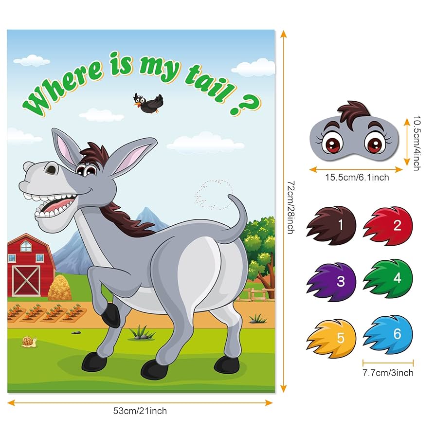 amazon-com-astaron-pin-the-tail-on-the-donkey-game-with-30-tail-stickers-for-birthday-party-carnival-circus-supplies-toys-games