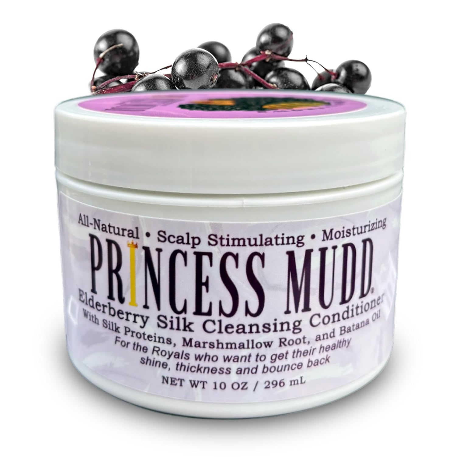 Princess Mudd Batana Oil Co-Wash Hair Growth Conditioner | Deep Moisturizing Cleanser for Dry, Brittle, Damaged Hair | With Elderberry and Aloe Vera | 10 oz