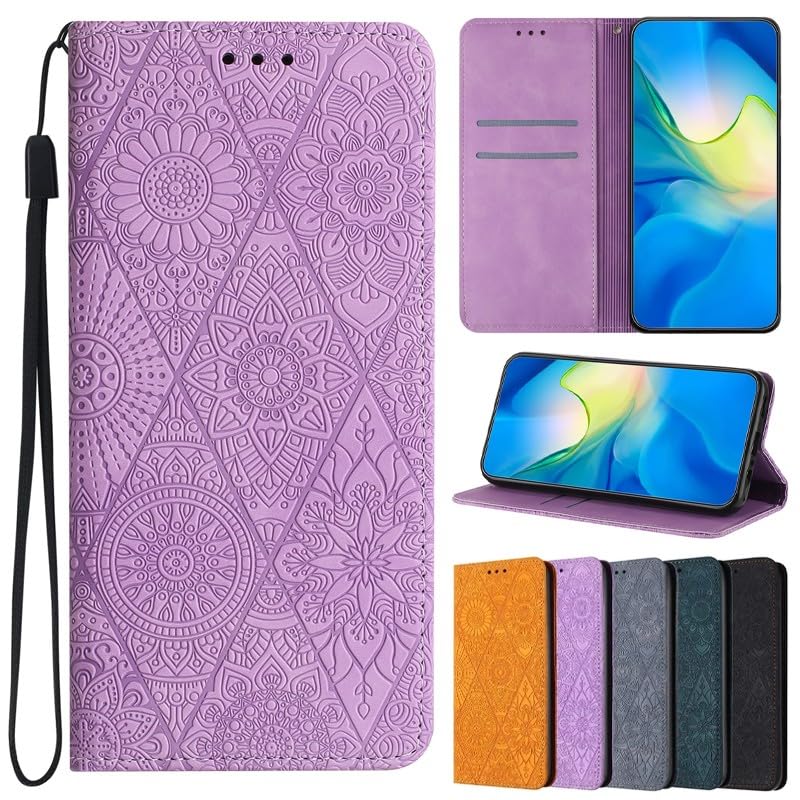 Étui iPhone 14 Plus gris en cuir à rabat magnétique et fentes pour cartes - 2