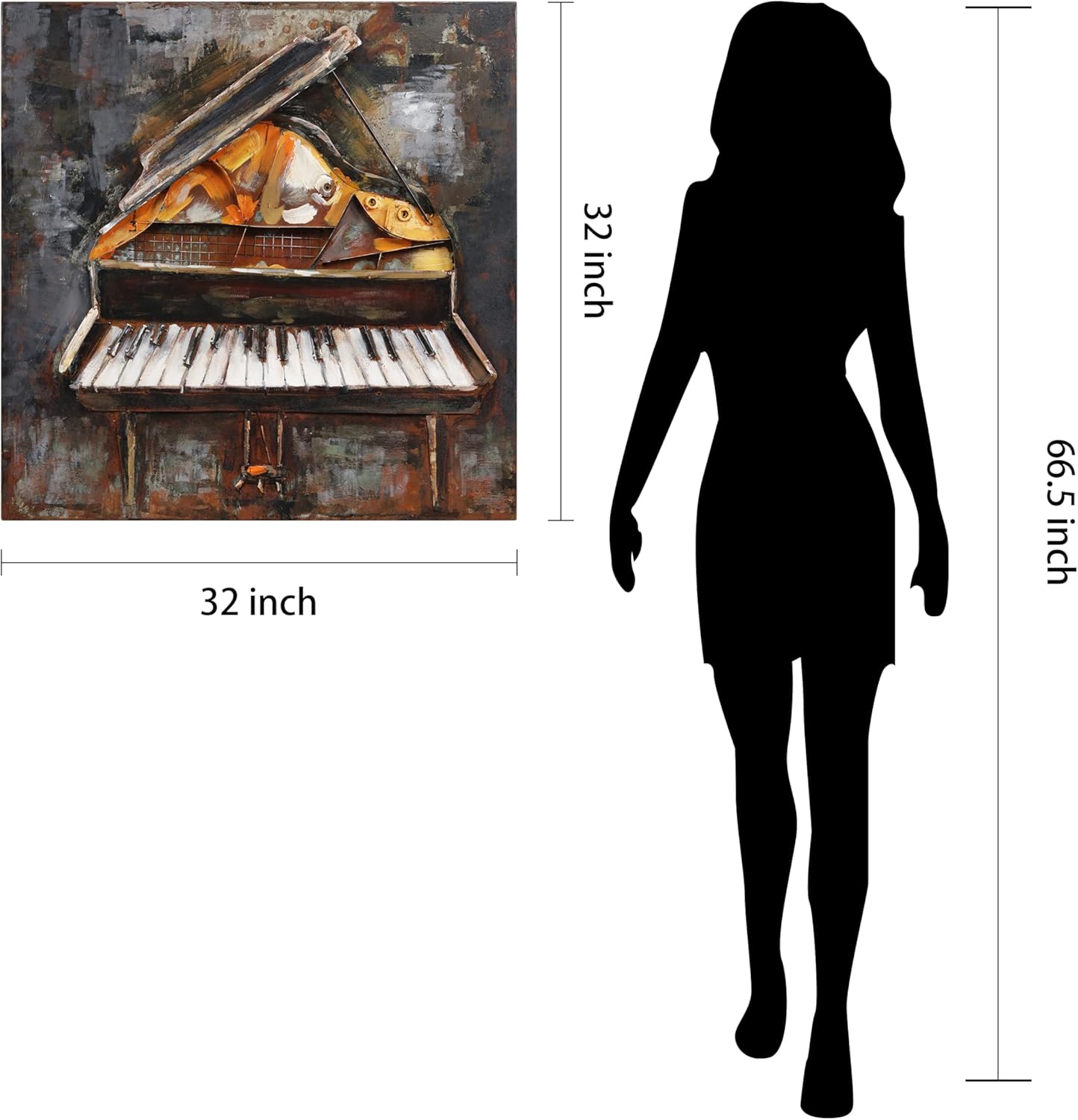 Empire Art Direct Magic Keys Mixed Media Iron Hand Painted Dimensional Wall Art, 32" x 32" x 3", Ready to Hang