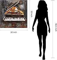 Vista 7 de Empire Art Direct Magic Keys - Arte de pared dimensional pintado a mano de hierro mixto, 32 x 32 x 3 pulgadas, listo para colgar