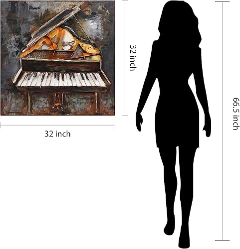 Miniatura 7 de Empire Art Direct Magic Keys - Arte de pared dimensional pintado a mano de hierro mixto, 32 x 32 x 3 pulgadas, listo para colgar