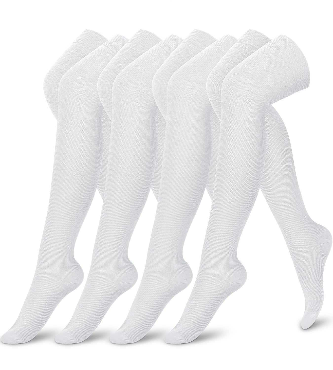 4 Pairs Compression Socks for Women Circulation-Best Support for Nurses,Running,Athletic,Travel