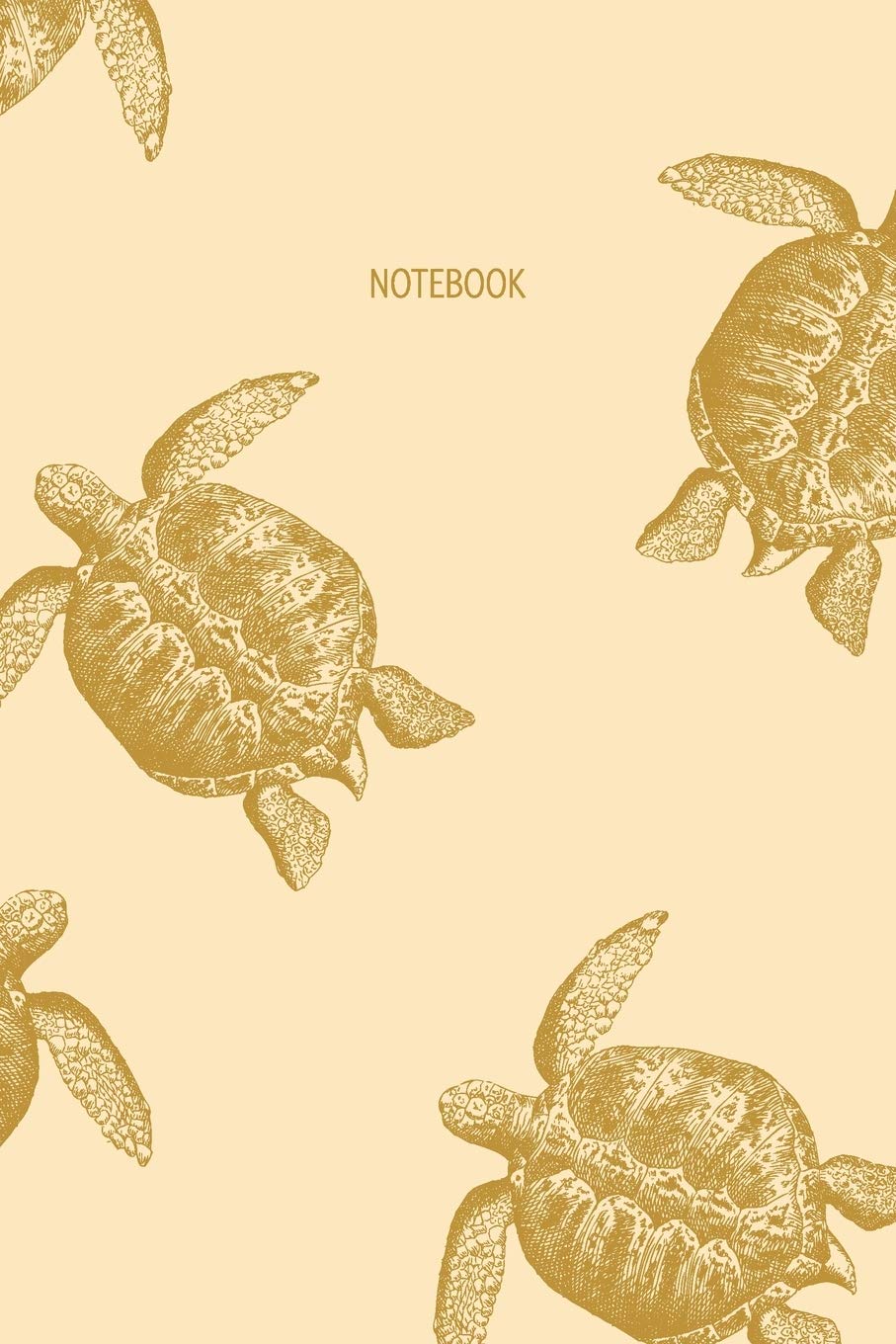 Notebook: Sea Turtle Notebook | Rustic, Vintage Style in Sepia | Lined Journal Ocean Life | Recycled Paper