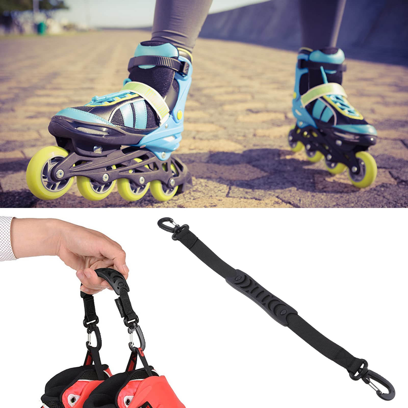 Hesaohuk Roller Skate Strap Replacement Inline Roller Skate Shoes Energy Strap Buckles for Men Women Kids Outdoor Skating Parts