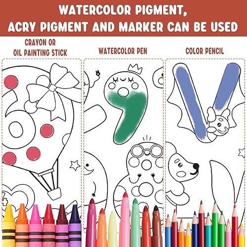 Miniatura 5 de Rollo de dibujo para niños, rollo de papel para colorear 2023 para niños, rollo de papel de dibujo de pintura de 120 x 11.8 pulgadas, rollo de papel