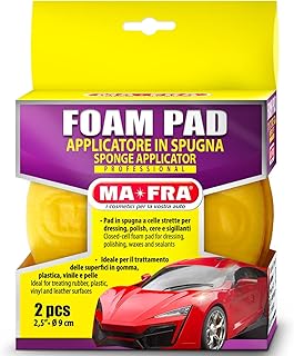 Mafra, Foam, éponge de Voiture à Cellules Serrées pour L'application de Polish, Cires, Scellants et de Revêtements, Idéal pour Traiter Les Surfaces en Caoutchouc, Plastique, Vinyle et en Cuir, 2-Pack