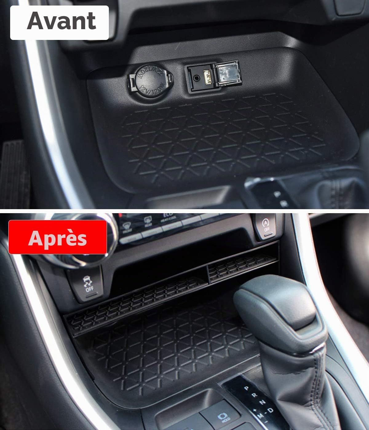 Jaronx Organisateur de console centrale pour Toyota RAV4 2025/2024/2023/2022/2021/2020/2019, plateau de rangement pour console centrale de RAV4