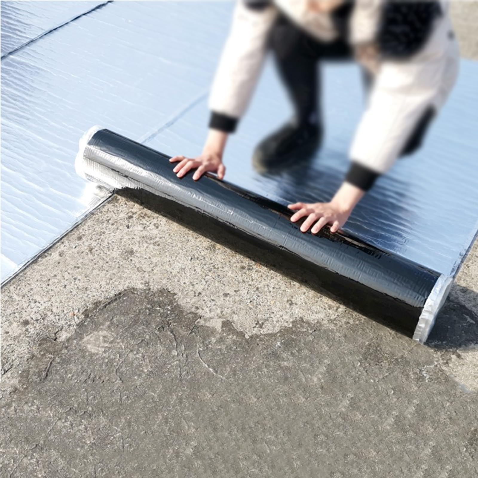 Cinta bituminosa autoadhesiva, cinta impermeable de papel de aluminio, tira de sellado de cinta de reparación, cinta de sellado de butilo para reparación de fugas, para reparación de fugas de techo,