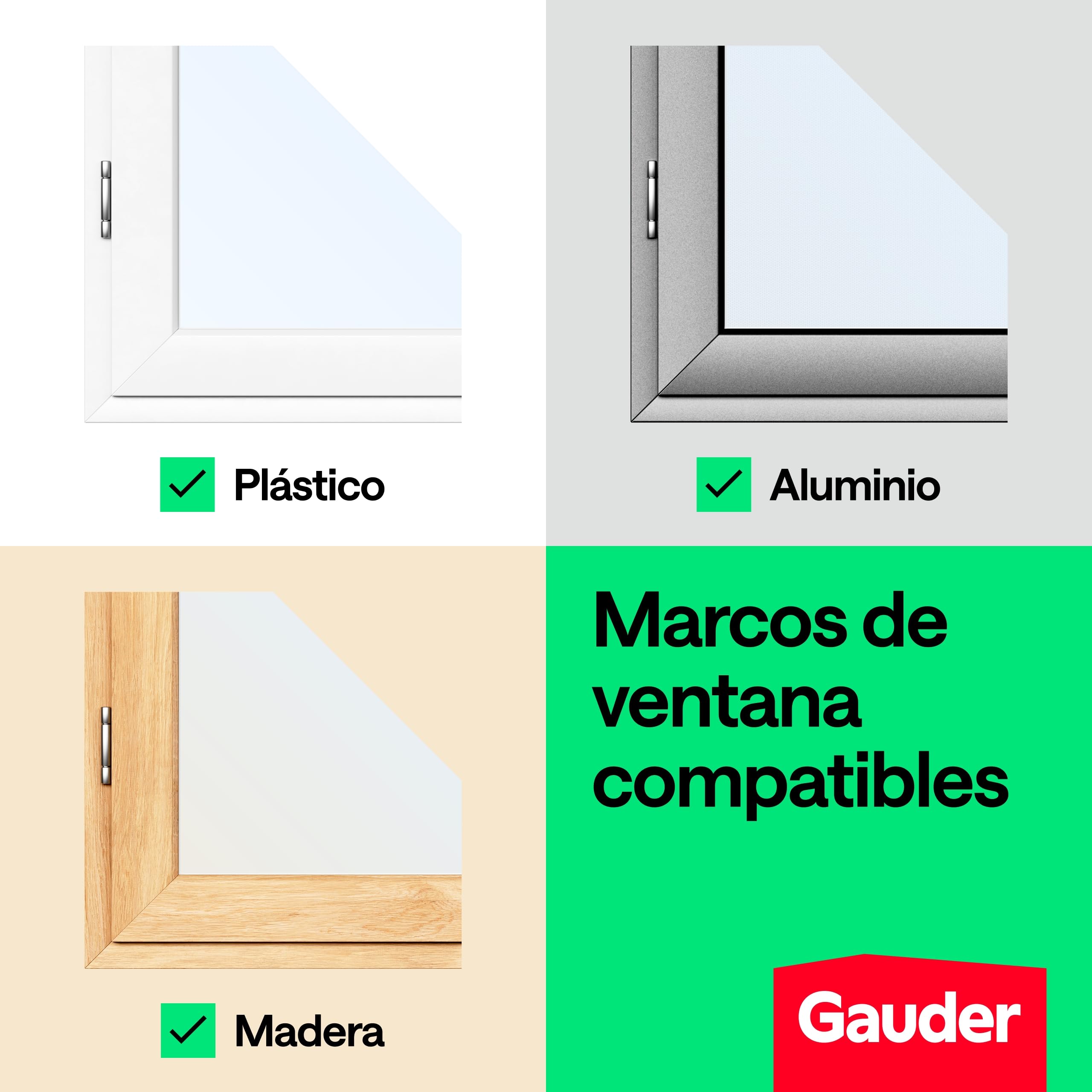 GAUDER Mosquitera para Ventana - Red Anti-Insectos con Cierre de Gancho y Bucle - Protección Adhesiva contra Mosquitos - Malla Autoadhesiva (110 x 130 cm - Bianca) — view 4