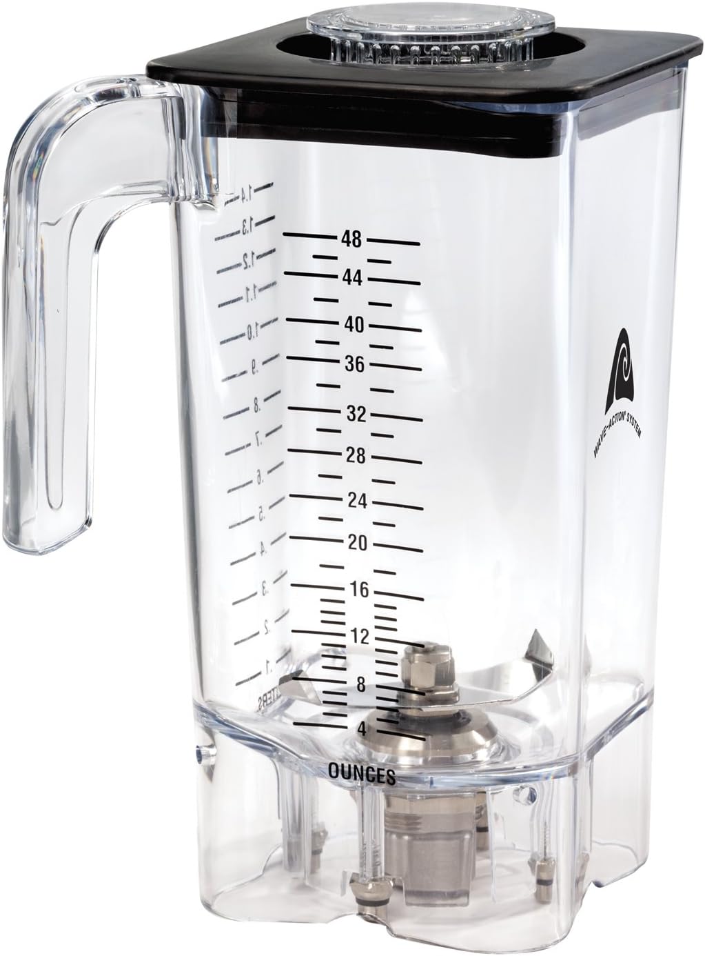 Hamilton Beach Commercial 6126-750 Eclipse 48 oz./1.4 L Polycarbonate Container, 1" L, 1" W, 1" H, Transparent