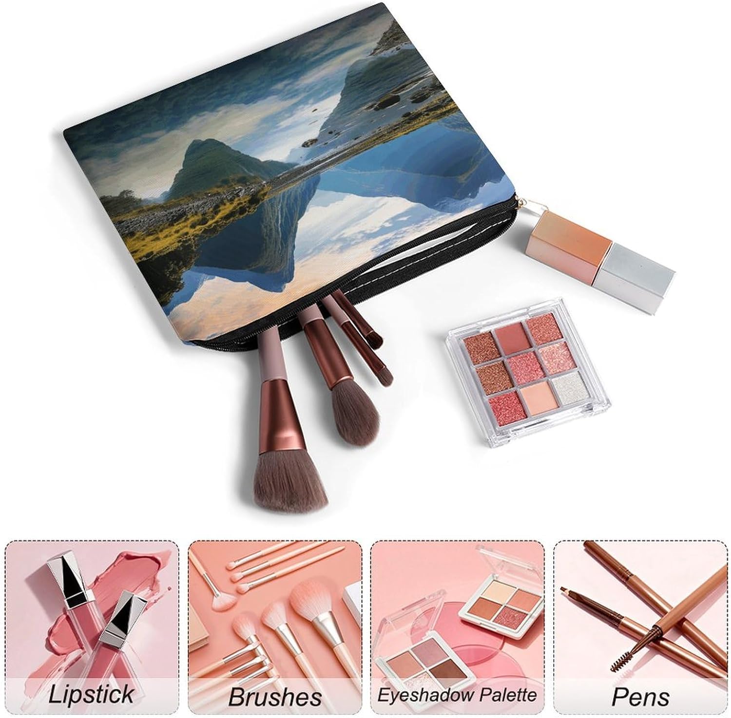 Fiordland National Park Makeup Bag Toiletry Bag Cosmetic Bag image 3