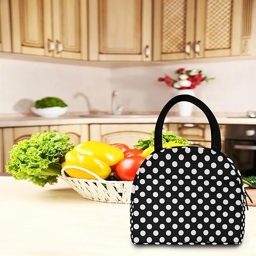 Miniatura 5 de ZZKKO Bolsa de almuerzo con diseño de amapolas rojas, organizador de lonchera, contenedor aislado con cremallera para preparación de comidas, bolso