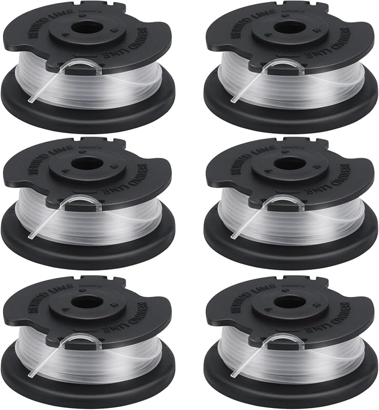 Yweller 6 db pótszál orsó Einhell fűkaszához, 1,6 mm vastag, 5 m hosszú, GE-CT 18/28 Li, GE-CT 18/260 Li, GE-CT 18/28 Li TC modellekhez