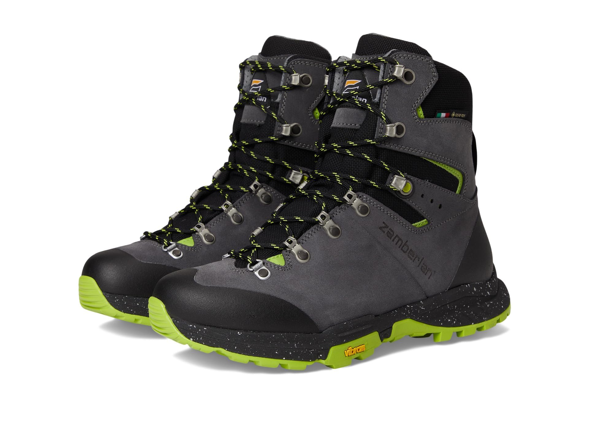 Zamberlan Men's Thunder Pro GTX Backpacking Boot, Dark Grey/Lime, 11