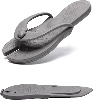 Shower Shoes Travel Slippers for Women Men, Folding Slides Sandals, Portable Hotel Spa Slippers, Waterproof Quick Drying Flip Flops, Beach Sandals
