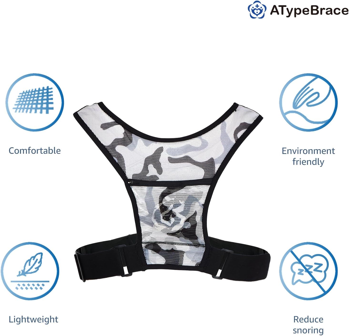 Side-Sleeping Trainer for Side Sleep, Anti Snoring Solution, Stop Snoring and Reduce The Risk for Sleep Apnea,Camouflage - Image 6