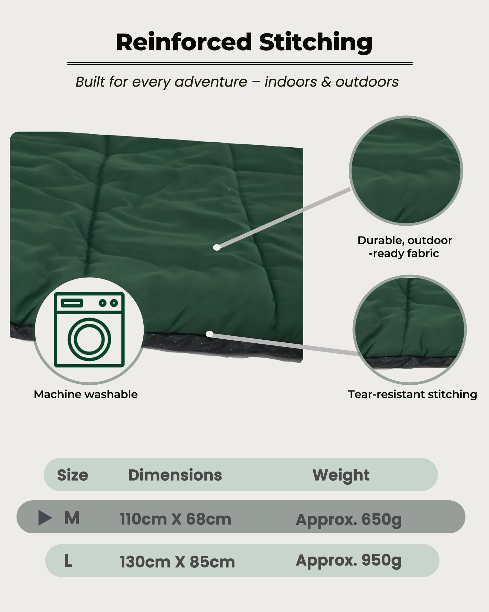 RovePad Trail – Alfombra Impermeable para Perros 110×68 cm, Antideslizante y Lavable, Resistente a arañazos, Plegable y Duradera, Ideal para Perros y Gatos en casa, Coche, Viaje y Camping