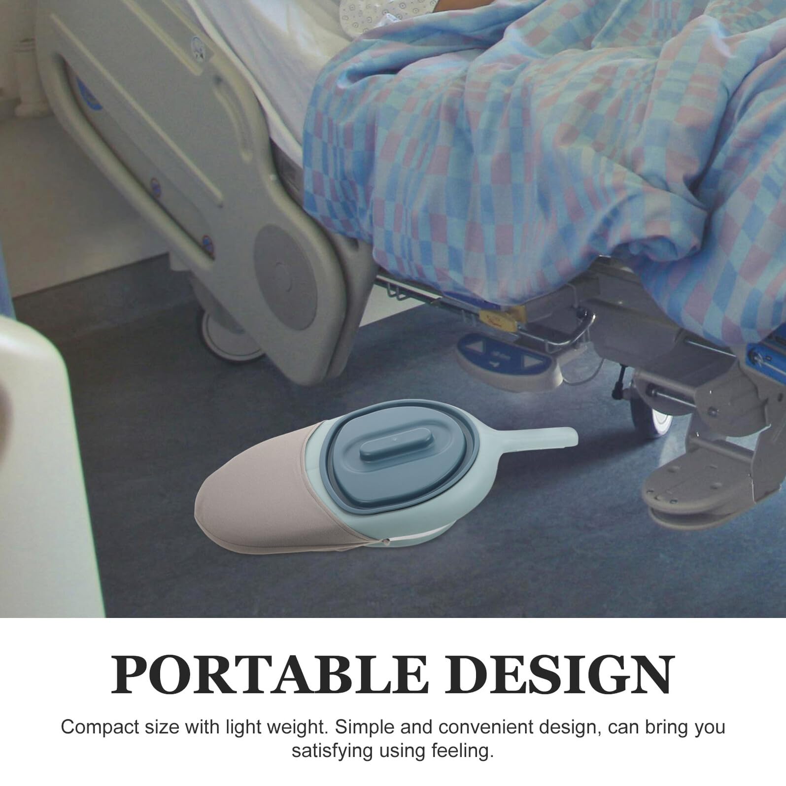 OUNONA Padella Infermieristica Colore Casuale Resistente e Facile da Pulire e Forma Rotonda Design Compatto in Plastica per Anziani e Donne in Gravidanza per Uso Domestico