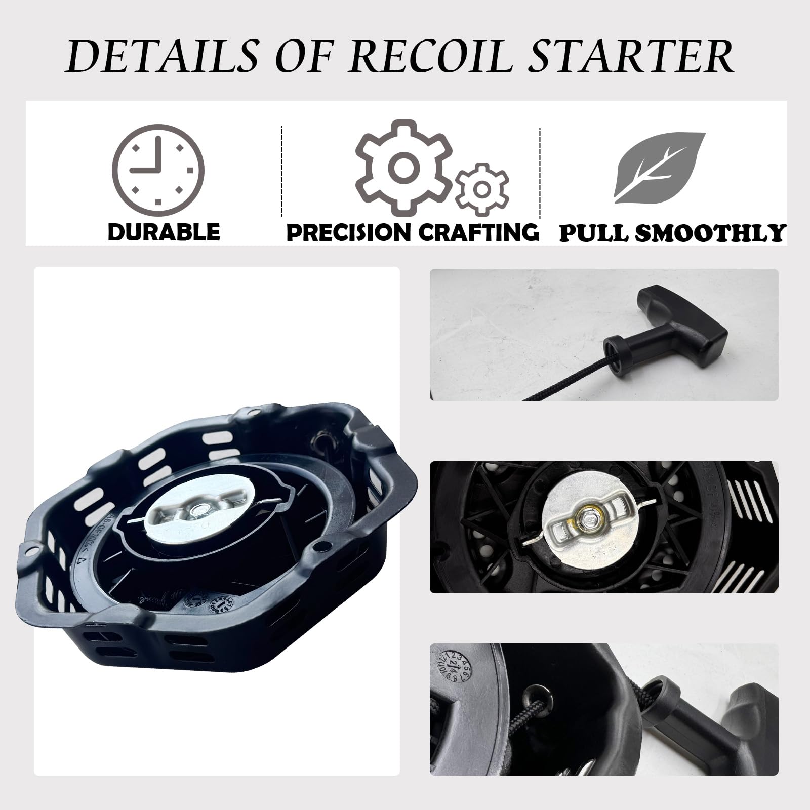 Conjunto de arranque de retroceso compatible con Champion 196cc 208cc 224cc Generador Recoil Starter 2000W 3500W 3800W Pars# 100156547-001