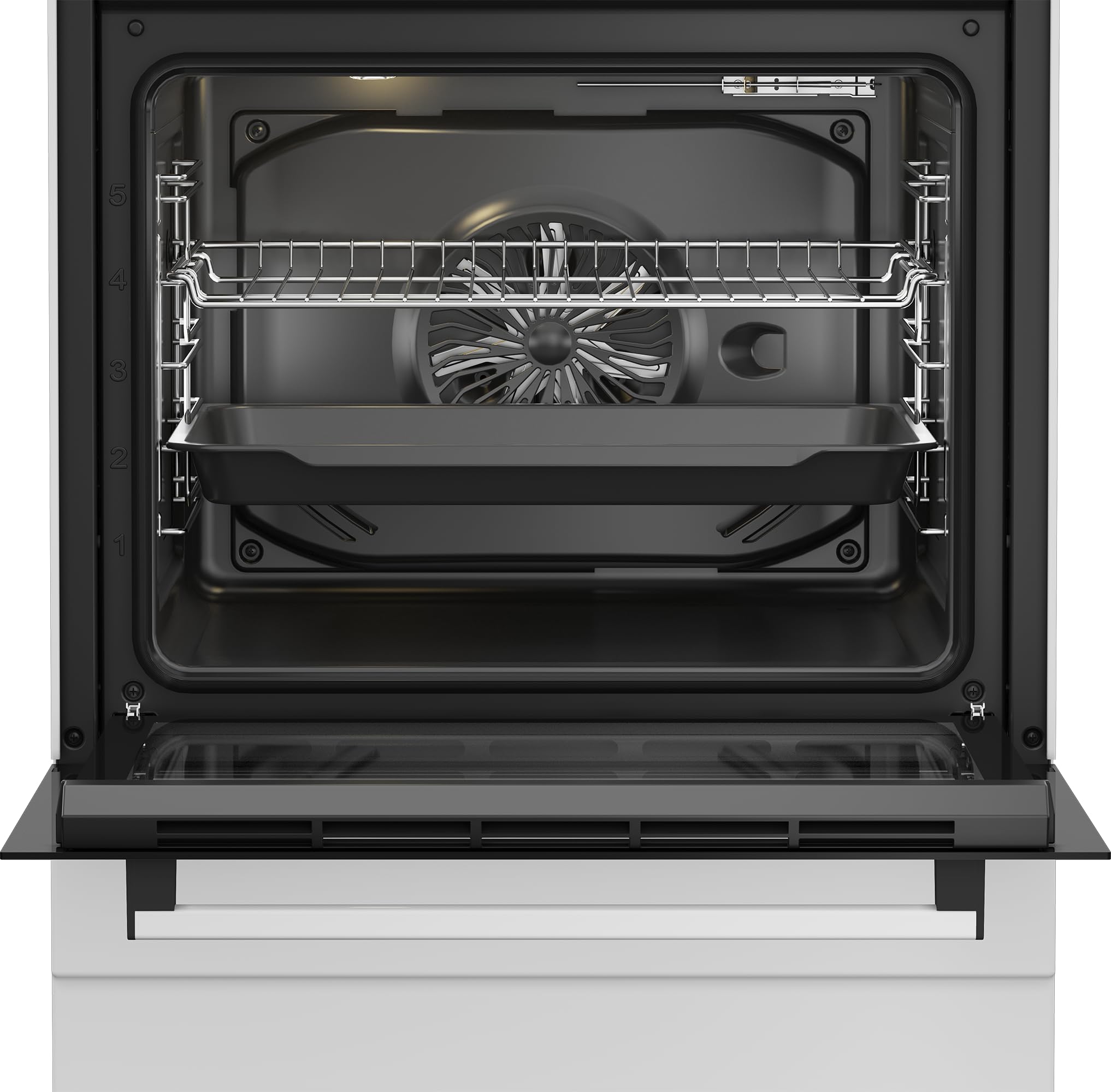 Beko FBM67320WS freistehender Herd 60 cm Backofen 72 l Dampfreinigung SteamShine 8 Heizarten Multifunktionsofen weiß