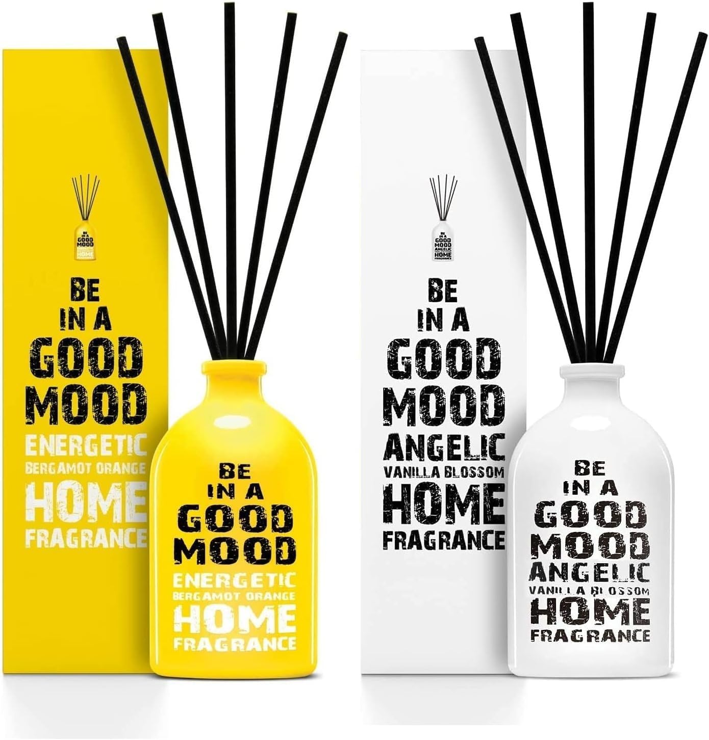 โ Home Fragrance and Car Fragrance Bundle Made of Natural Scented Oils Blend Perfect For Home, Office and Car Boost Your Mood & Eliminate Unpleasant Odors by Be in a Good Mood (Vanilla Bergamot)