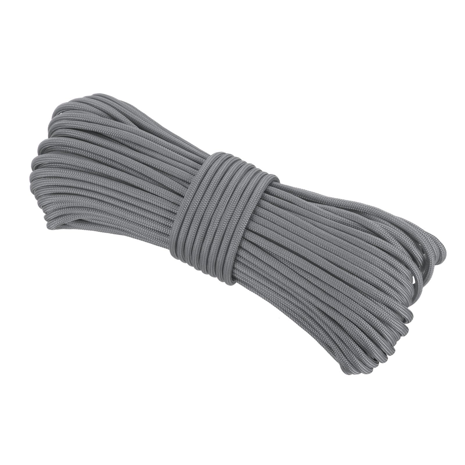 Rebower 550 Paracord Rope 31m, 4mm Thin Paracord Nylon Cord 7-Strand Core [for Tent Camping Outdoor Gear] - Grey