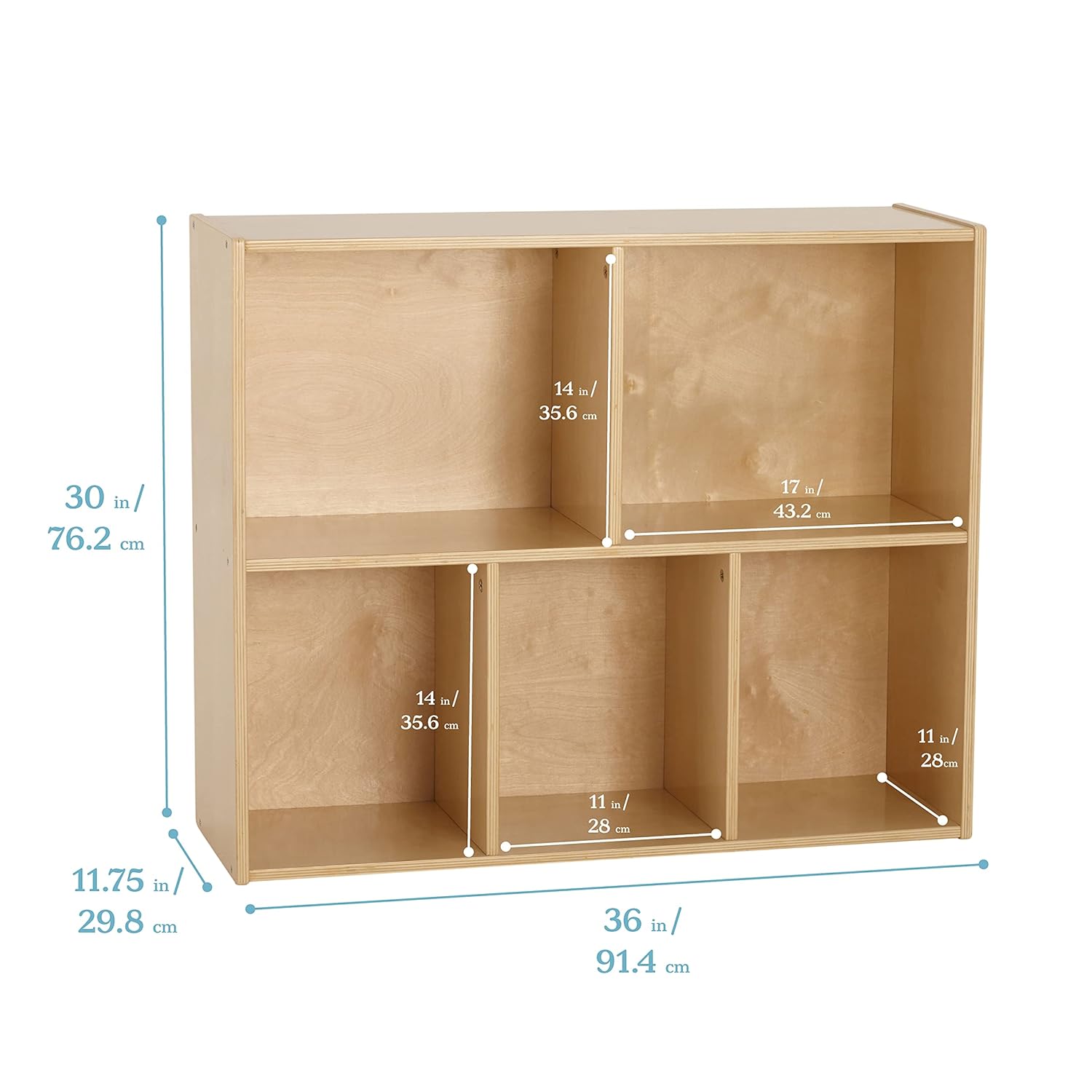 Buy ECR4Kids Birch Streamline Storage Wood