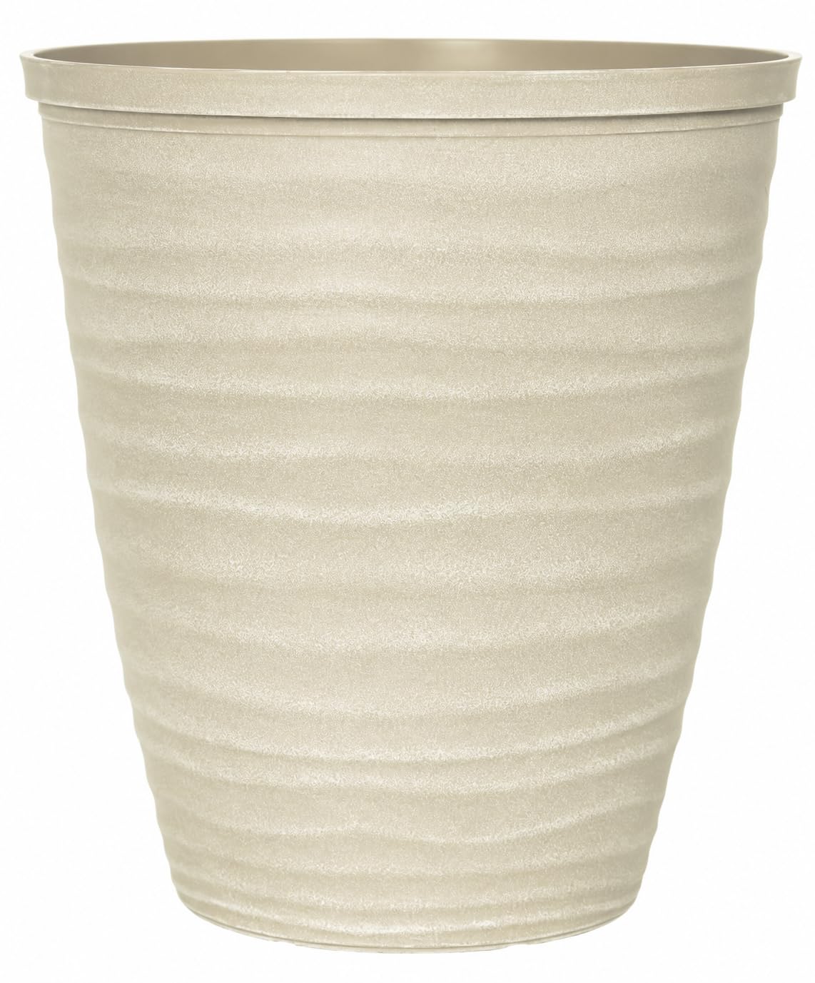 Muddy Hands Round Outdoor Plastic Plant Pot Garden Planter with Drainage Holes for Flowers, Shrubs & Patio Plants