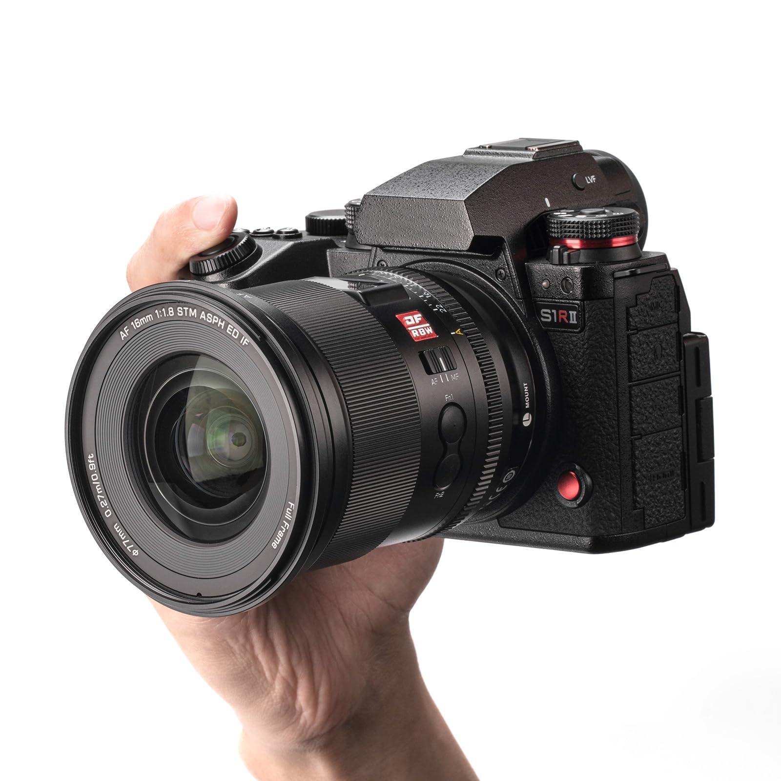 VILTROX AF 16 mm F1.8 Full Format L Mount, livello professionale, grandangolo, autofocus digitale DF, obiettivo fotocamera con schermo LCD, pulsante regolabile AF/MF interruttore per fotocamere a L
