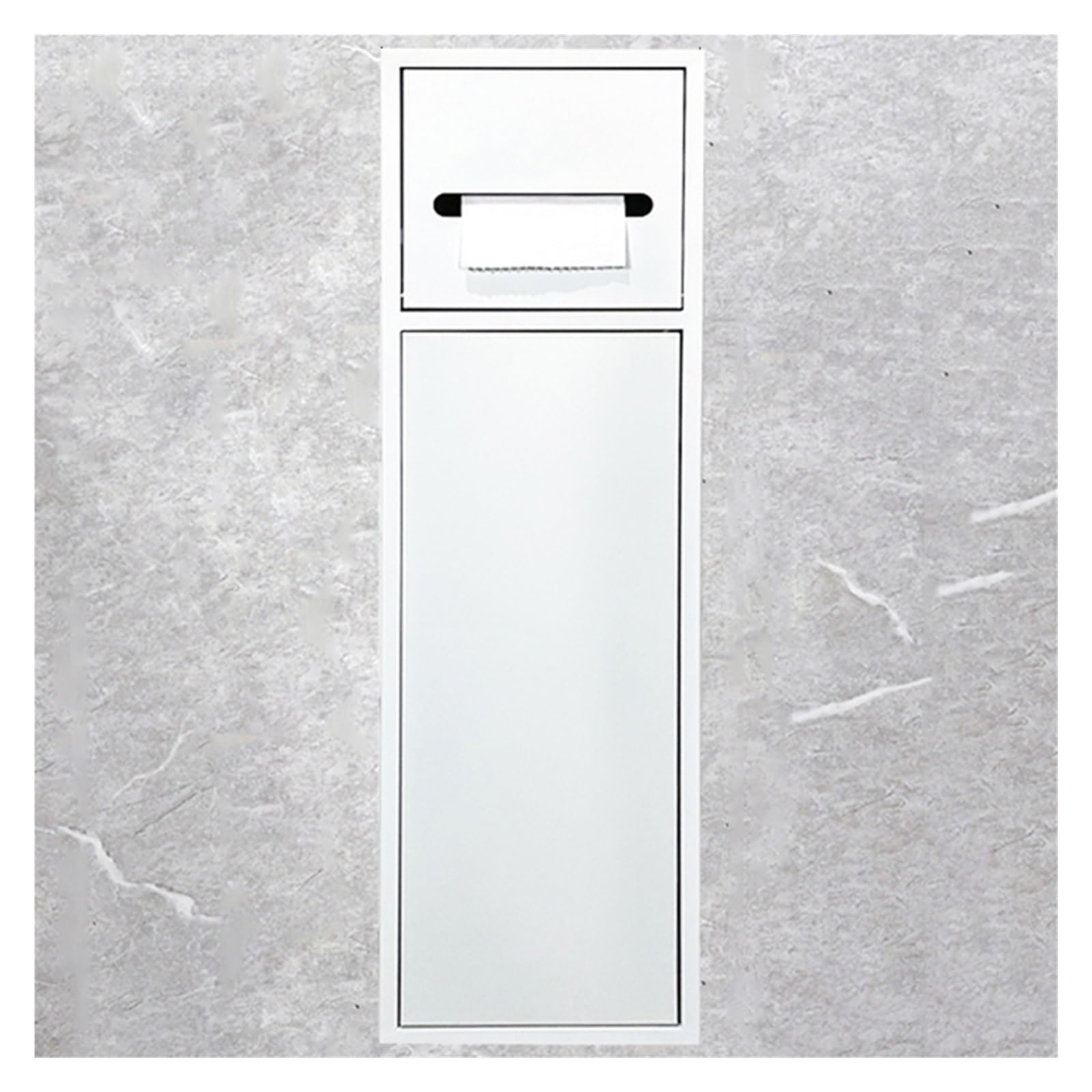 QUSYZD Stainless Steel Shower Nich, Recessed Shower Niche Trash Can Holder, Built-in Shampoo Storage Shelf for Bathroom Storage/Shampoo/Toiletries,Grey-40x86x14cm,White-20x66x14cm/7.87x25.98x5.51in