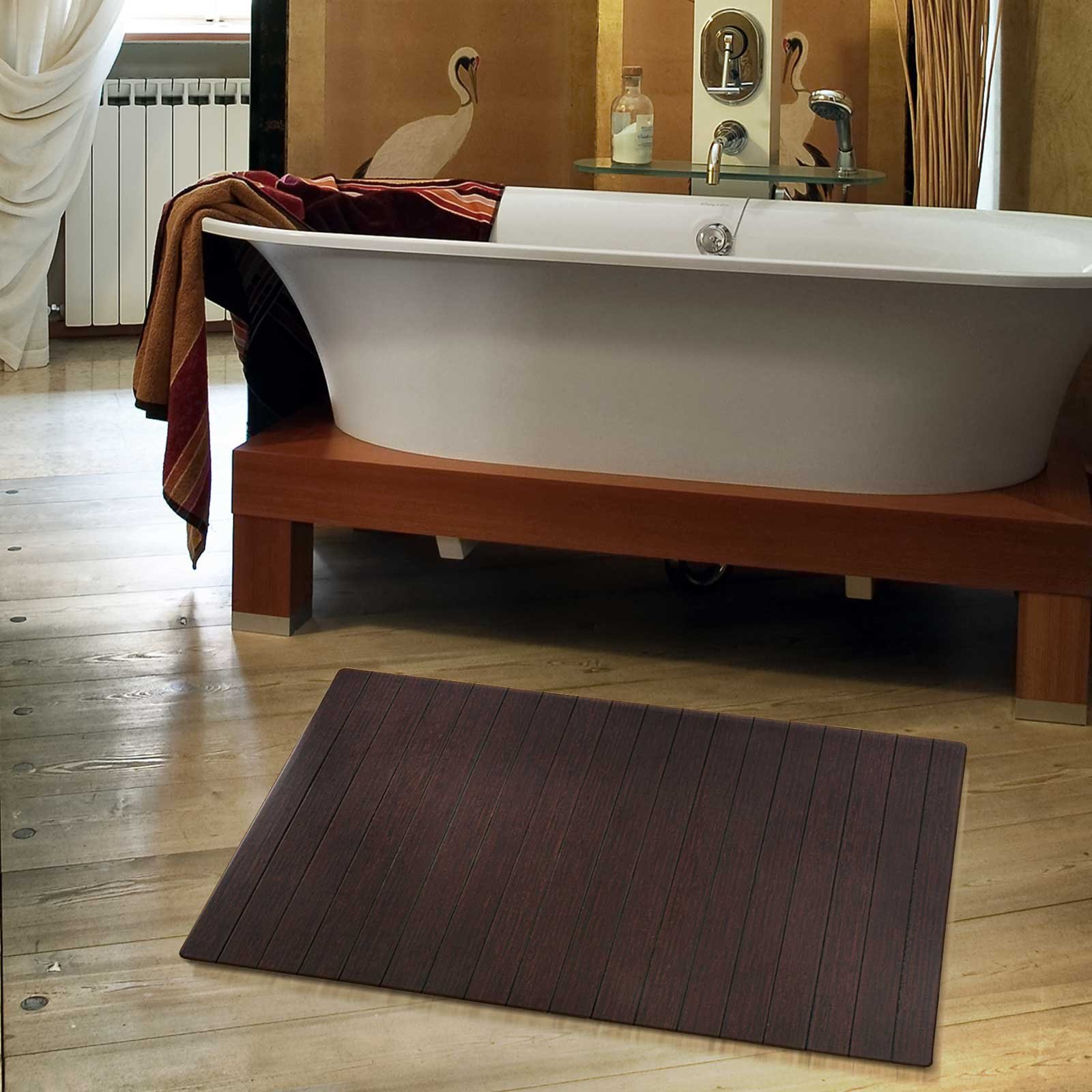Casa Pura Badmat Bamboe, Rubber Rechthoekig Naturel 60 x 90 cm