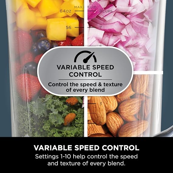 Ninja 2-in-1 Detect Power Blender Pro & Single Serve, 1200W Blender With Jug, 2x Single Serve Cups, Blend Smoothies, Chop Vegetables & Mix Frozen Drinks, Black, TB301UK
