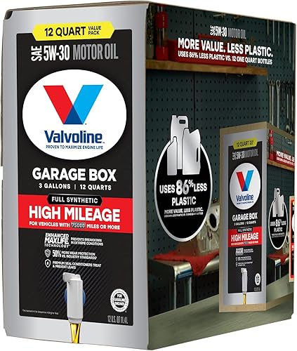 Miniatura 91 de Valvoline - Aceite de motor de mezcla sintética SAE 10W-30 de alto millaje, con MaxLife Technology, 5 cuartos de galón