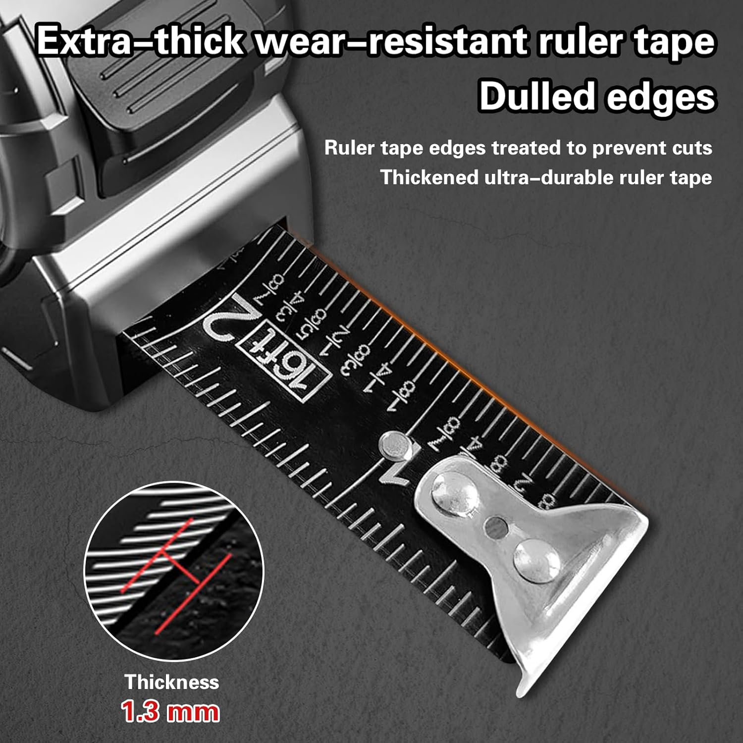 2025 New Tape Measure 16FT, Hollow Hub Design, Heavy Duty Retractable Stainless Steel Tape, Portable Tape Measure for Metro Construction, Home Renovation, Engineers & Carpenter