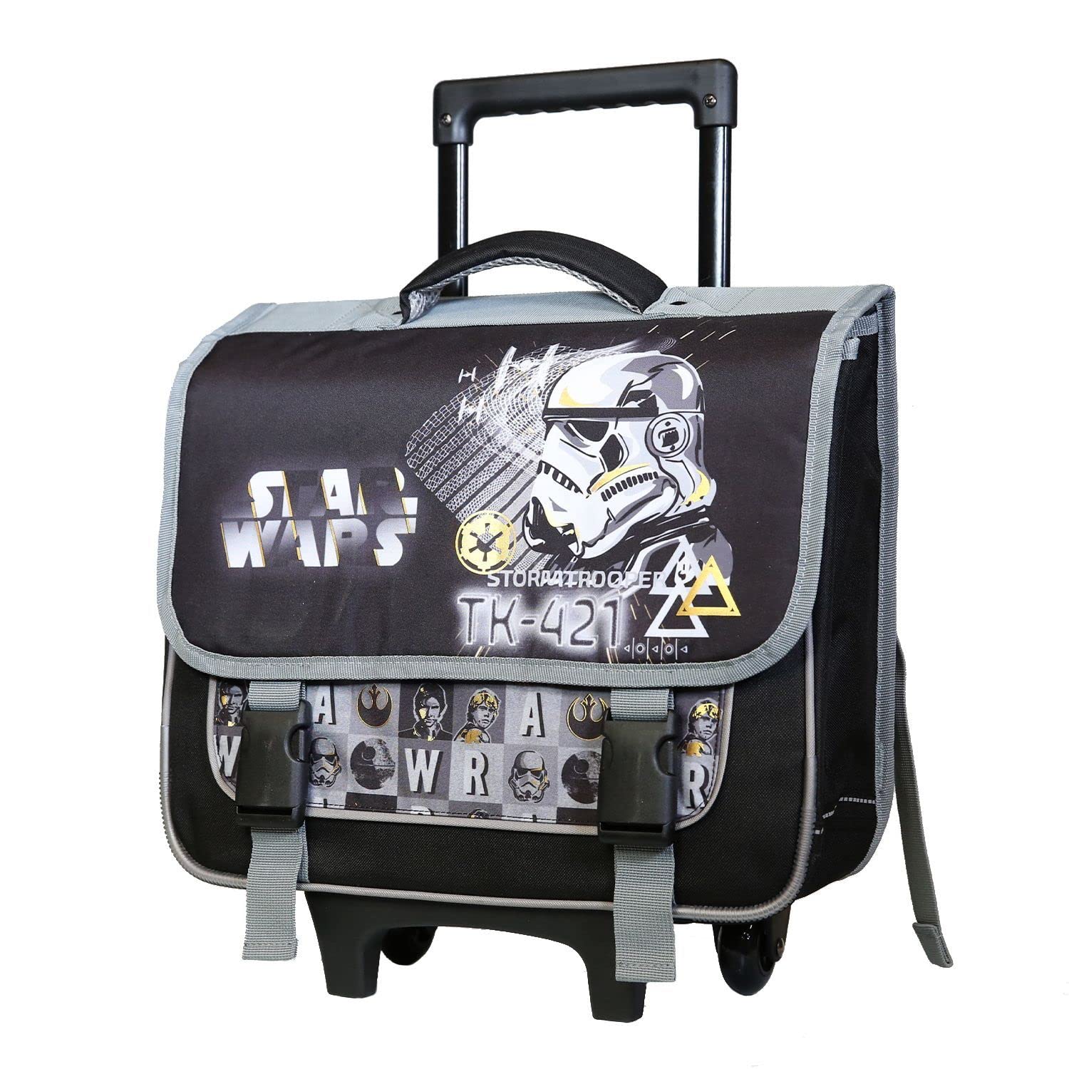Bagtrotter Cartable à roulettes 38 cm Disney Star Wars Noir