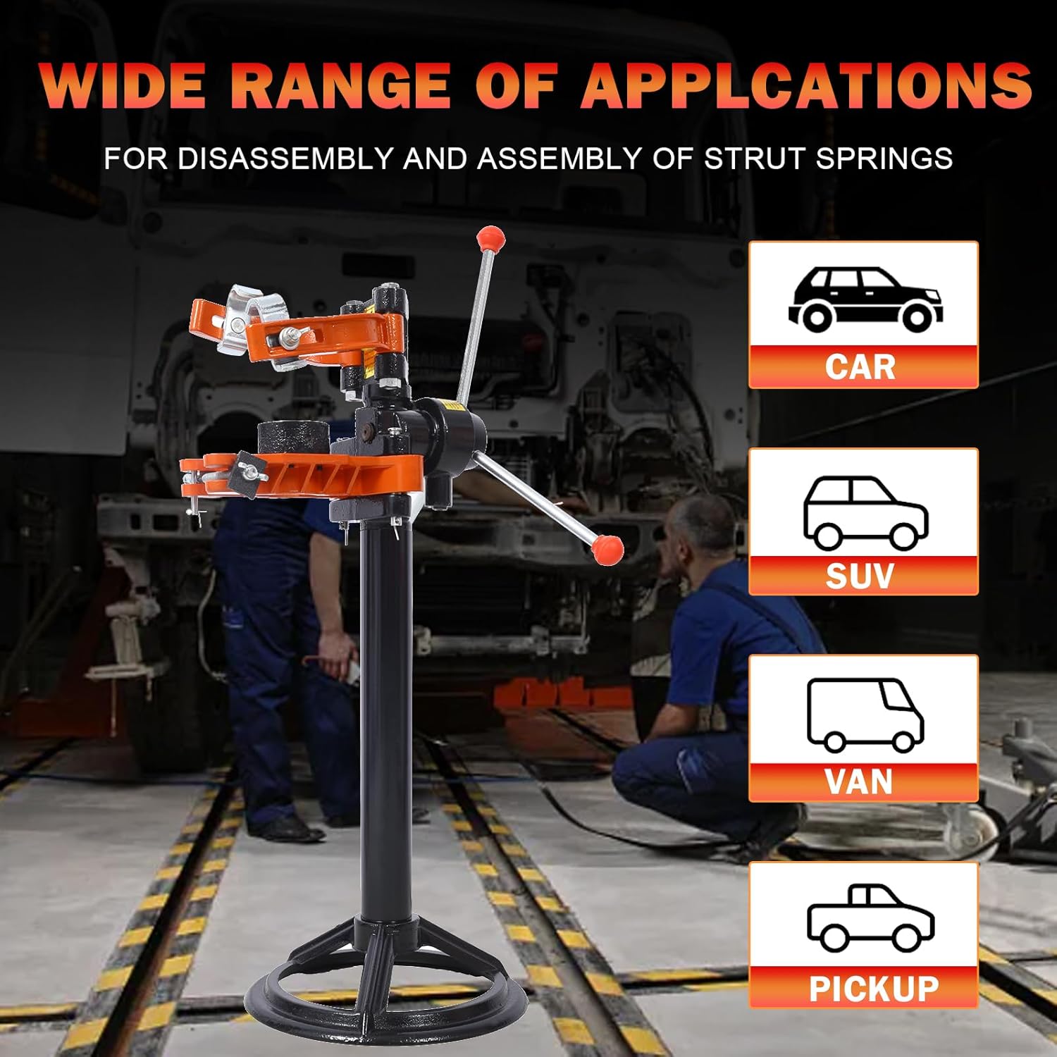 Vehicle Strut Spring Compressor Tool - Heavy Duty Coil Spring Press Removal Tool with 2200Lbs Compression Force & 20" Maximum Height | Shock Absorbing Spring Disassembly Tool for Car Repairing