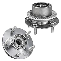 Vista 55 de Detroit Axle - 2 bujes de rodamiento de rueda traseros para Suzuki Aerio 2002-2007, Suzuki Esteem 1995-2002, 2 rodamientos de rueda completos