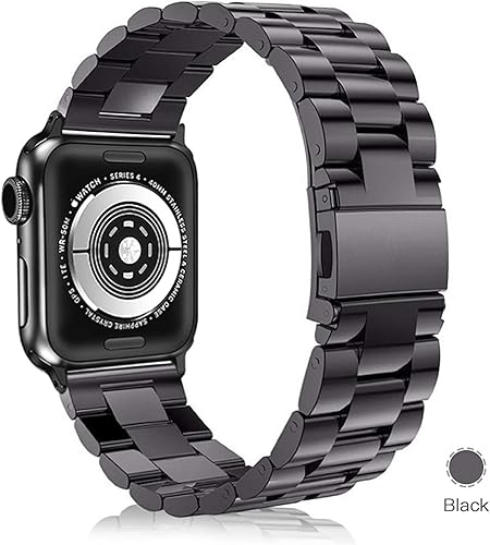 Miniatura 9 de YGTIECS - Correa de acero inoxidable compatible con Apple Watch (1.496in, 1.575in, 1.654in, 1.732in, banda de acero inoxidable, para series 654321SE)