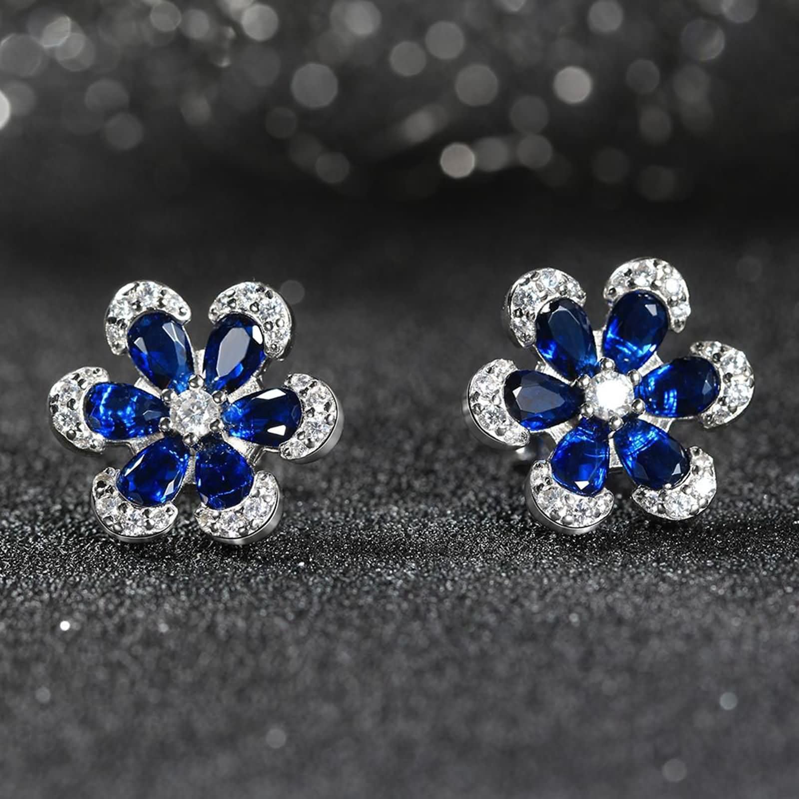Ohrringe Frauen Ohrstecker Gold,Ohrringe 925 Silber Damen Ohrringe Blume mit Zirkonia Ohrringe für Damen Gold