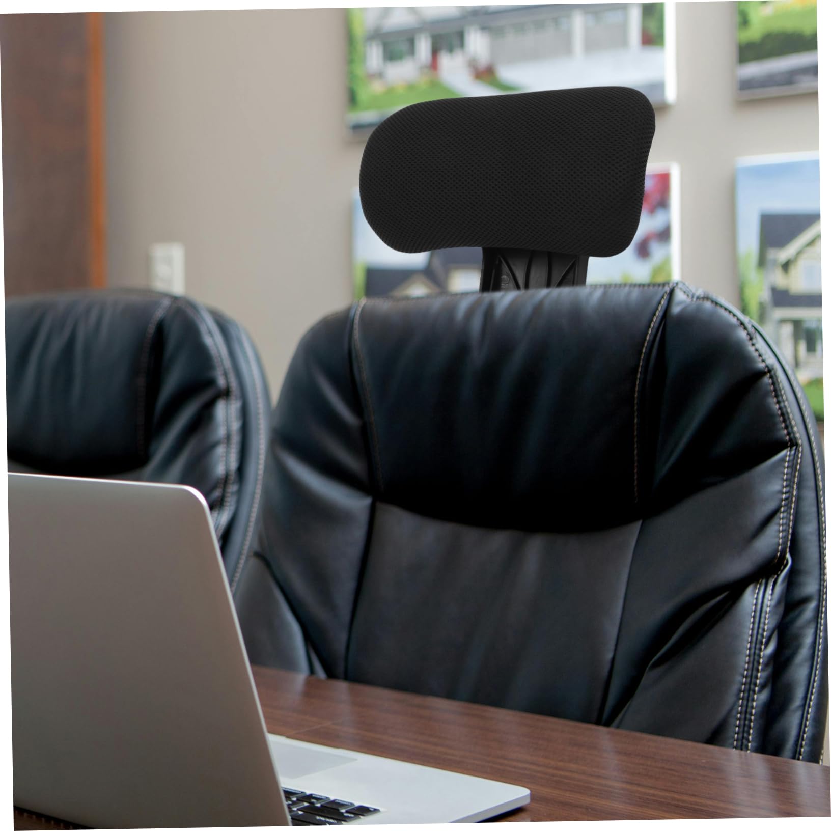 Reposacabezas Ajustable para Silla de Ordenador de Oficina Negro
