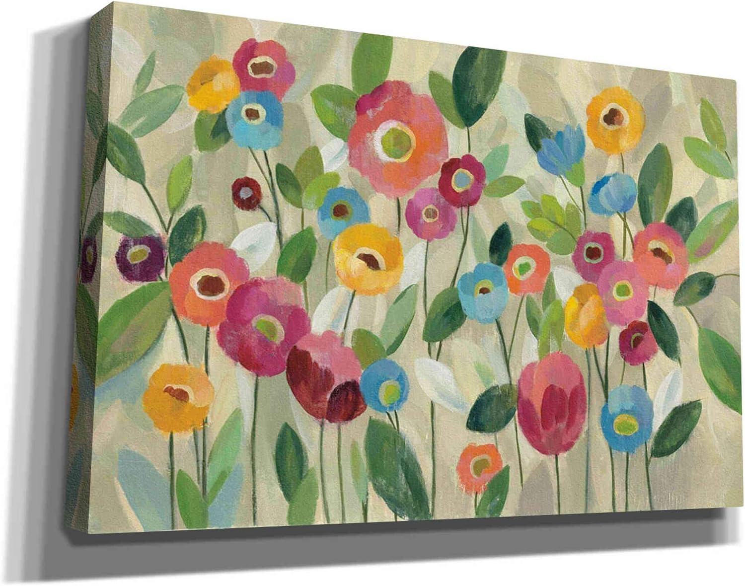 Epic Graffiti 'Fairy Tale Flowers V' by Silvia Vassileva, Canvas Wall Art, 40"x26"