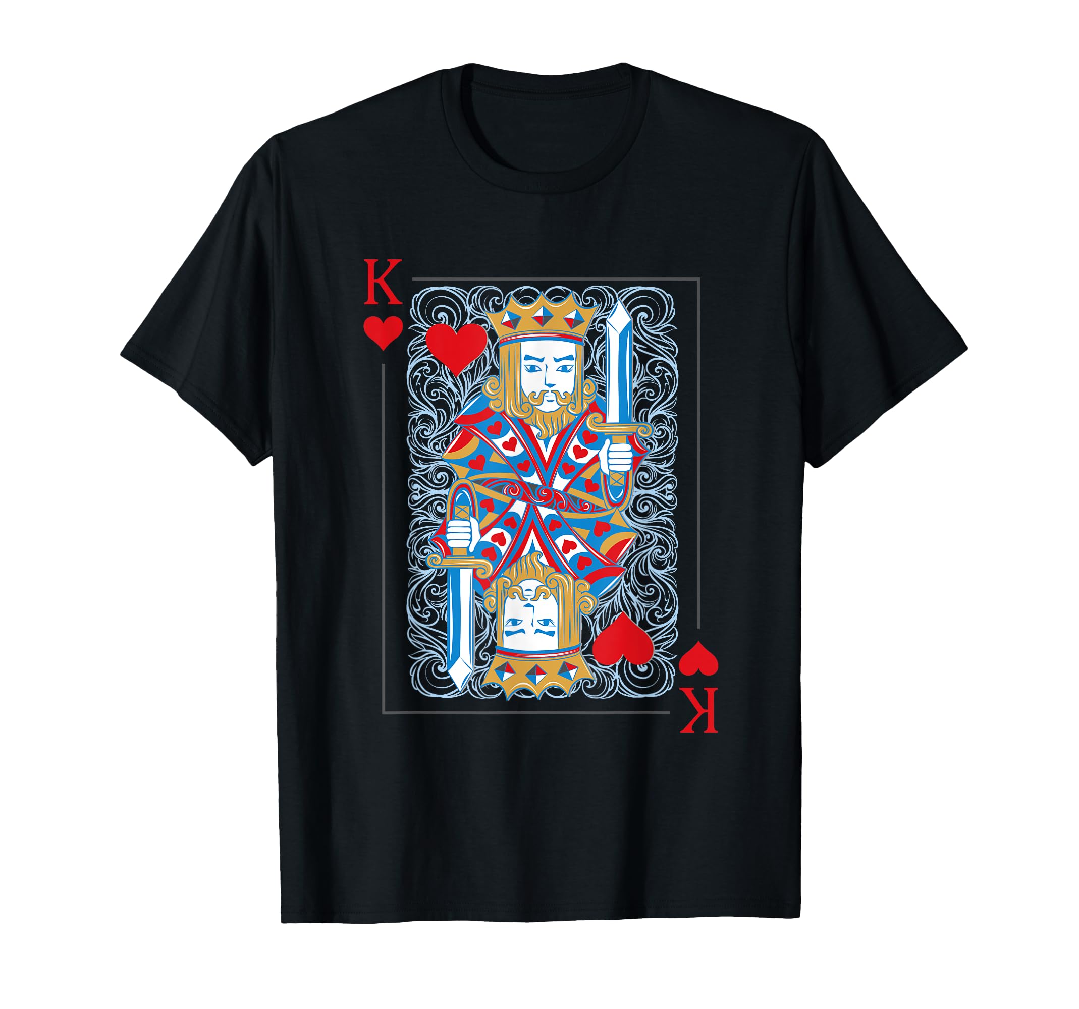 1 of 2 King and Queen Matching Poker T Shirts for Couples T-Shirt