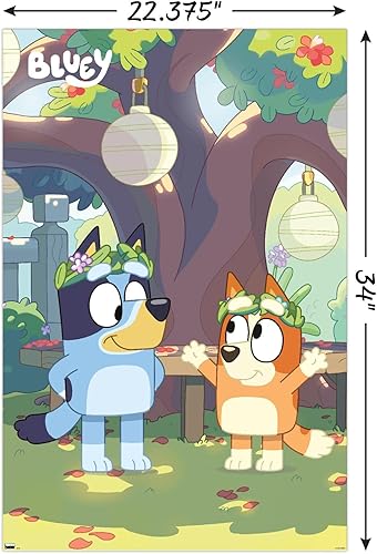 Miniatura 3 de Trends International Bluey - Póster de pared Duo de 34 pulgadas de largo x 22.4 W, versión sin marco Versión enmarcada Barnwood,Versión con marco