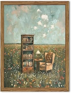 14 Childrens Bedroom Ideas for Fun Functional Growing Spaces 76 Vintage Whimsical Book Lover Wall Art, Impressionist Flower Field Painti...