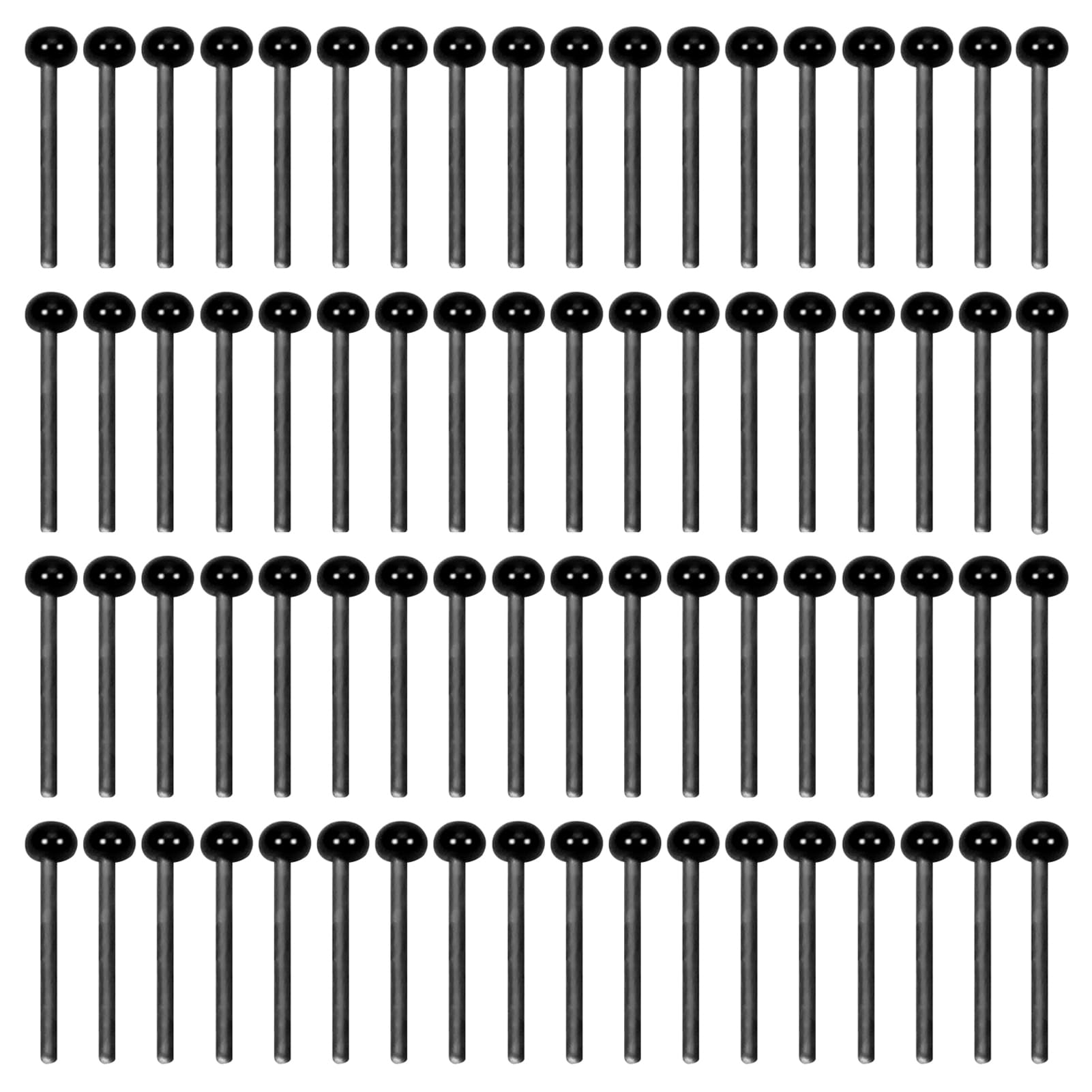 TOAOB 300pcs Black Glass Eyes Crafts Eyes 2mm Beans Glass Eyeballs for Doll Making Needle Felting Crochet Amigurumis Crafts