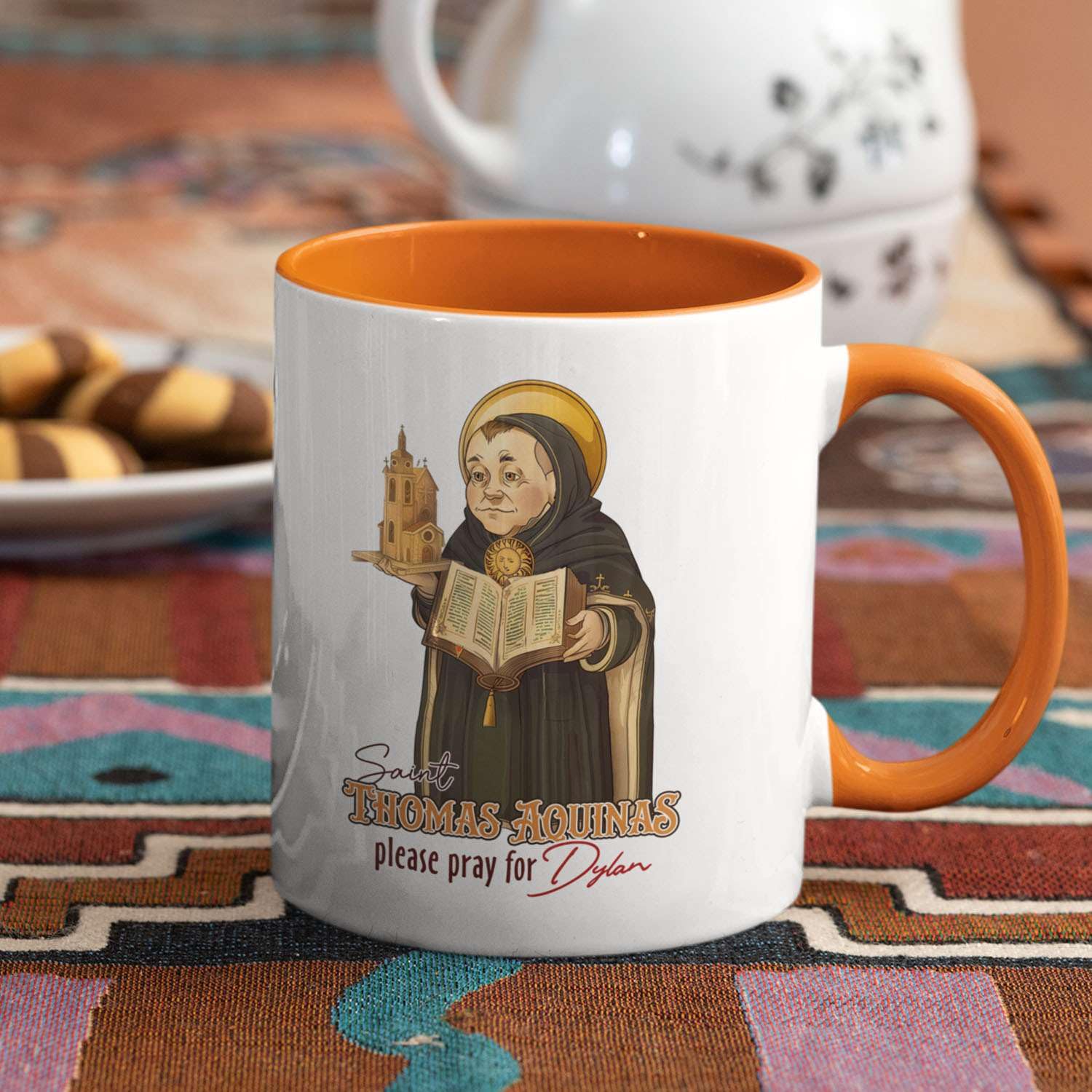 Amazon.com: Customized Catholic Cup With Religious Saint Design, Saint  Thomas Aquinas Coffee Mug 11oz, Personalized Catholic Prayer White Mug,  Custom Name Religious Ceramic Cup, Christian Gift : Home & Kitchen